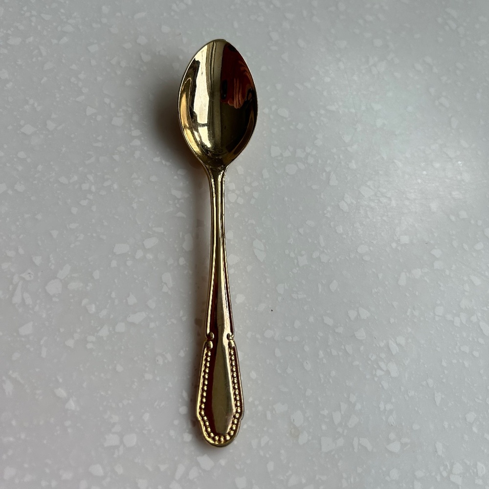 Unbranded Golden Tone Spoon for Mokka Cup